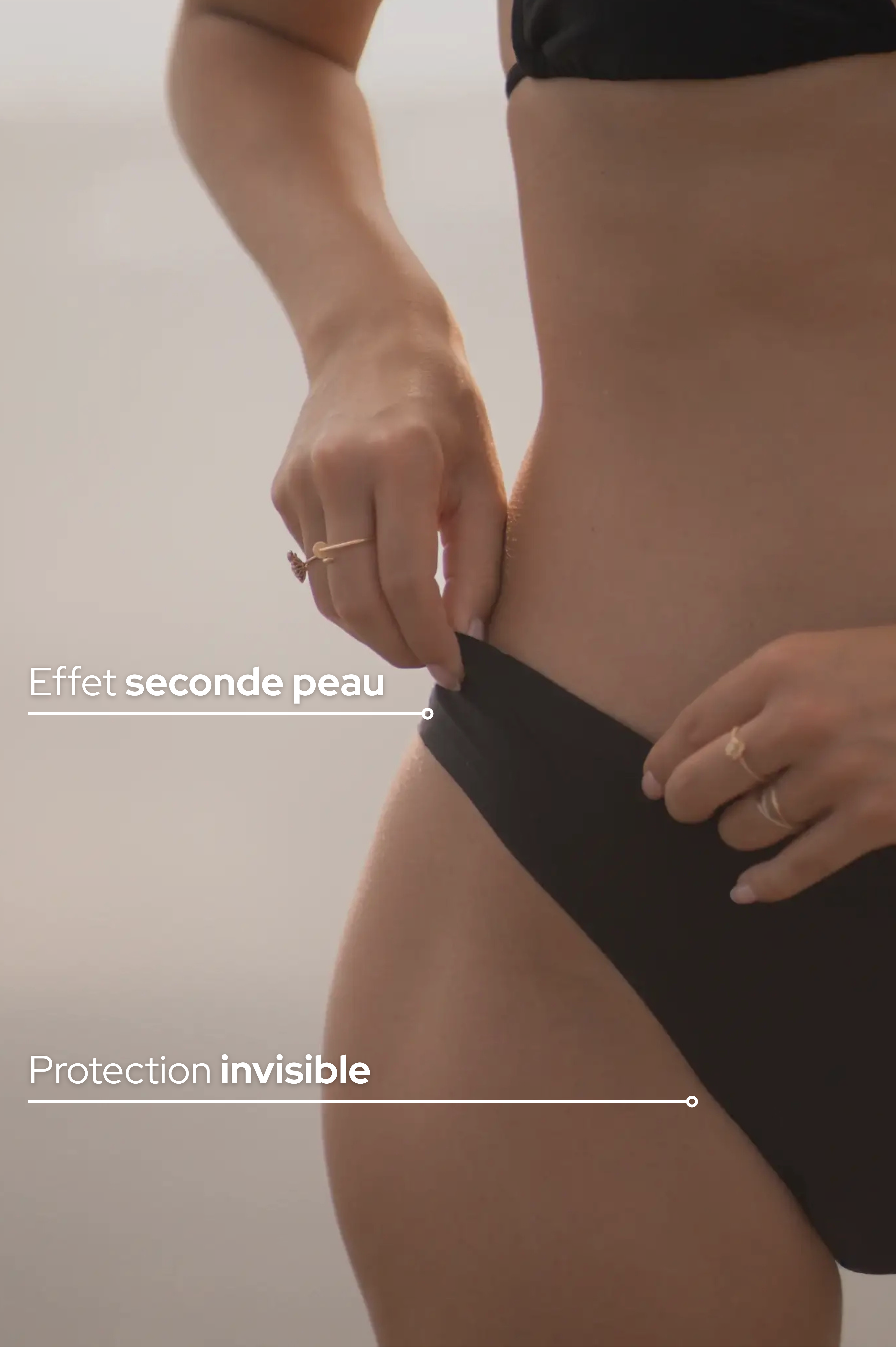 Bas de Maillot de Bain Menstruel Invisible et Sans Couture