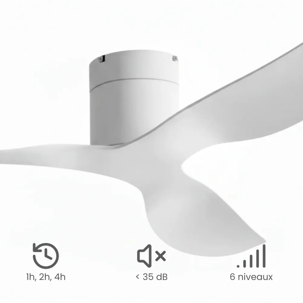Ventilateur de Plafond Silencieux Blanc Moderne