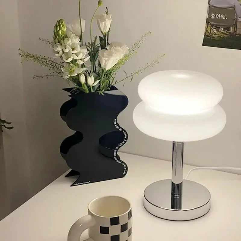 Lampe de Chevet en Verre Style Bauhaus