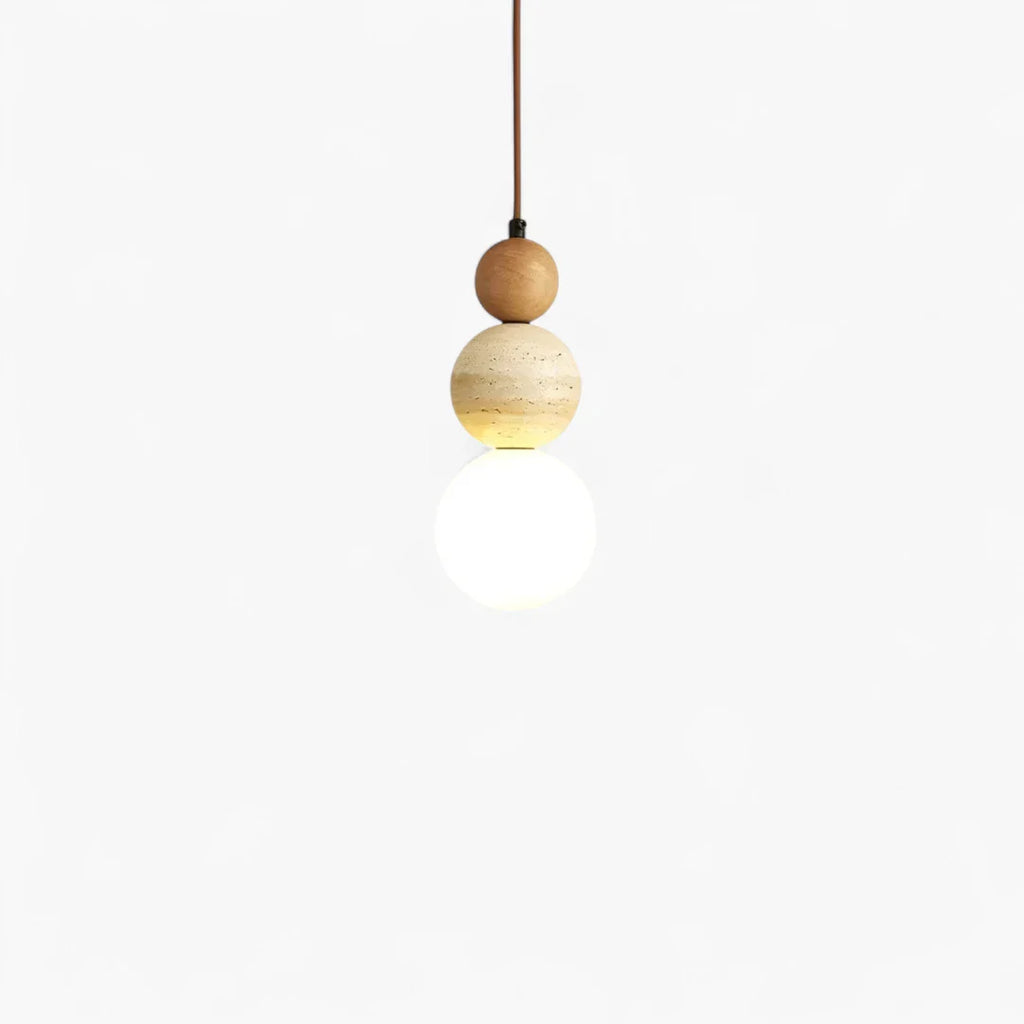 Suspension Boule en Travertin