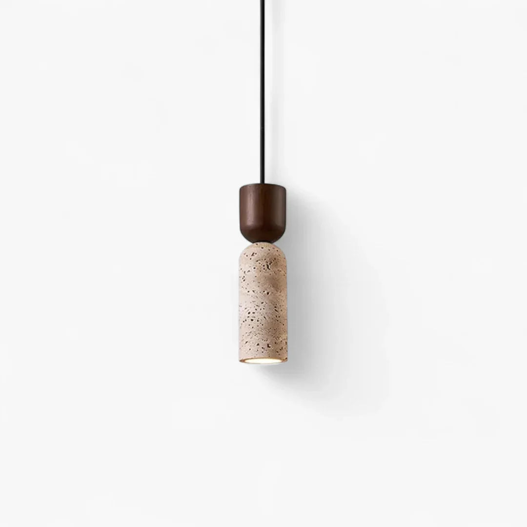 Suspension wabi-sabi en pierre
