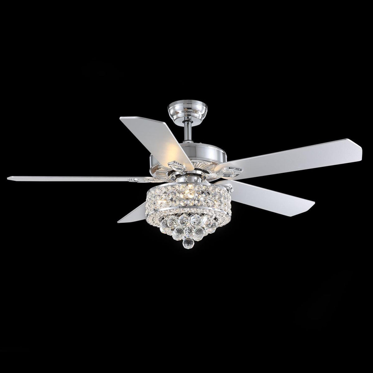 Ventilateur de Plafond Cristal Cinq Pales