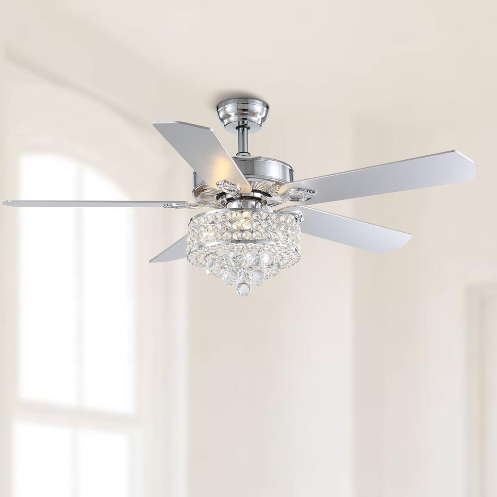 Ventilateur de Plafond Cristal Cinq Pales