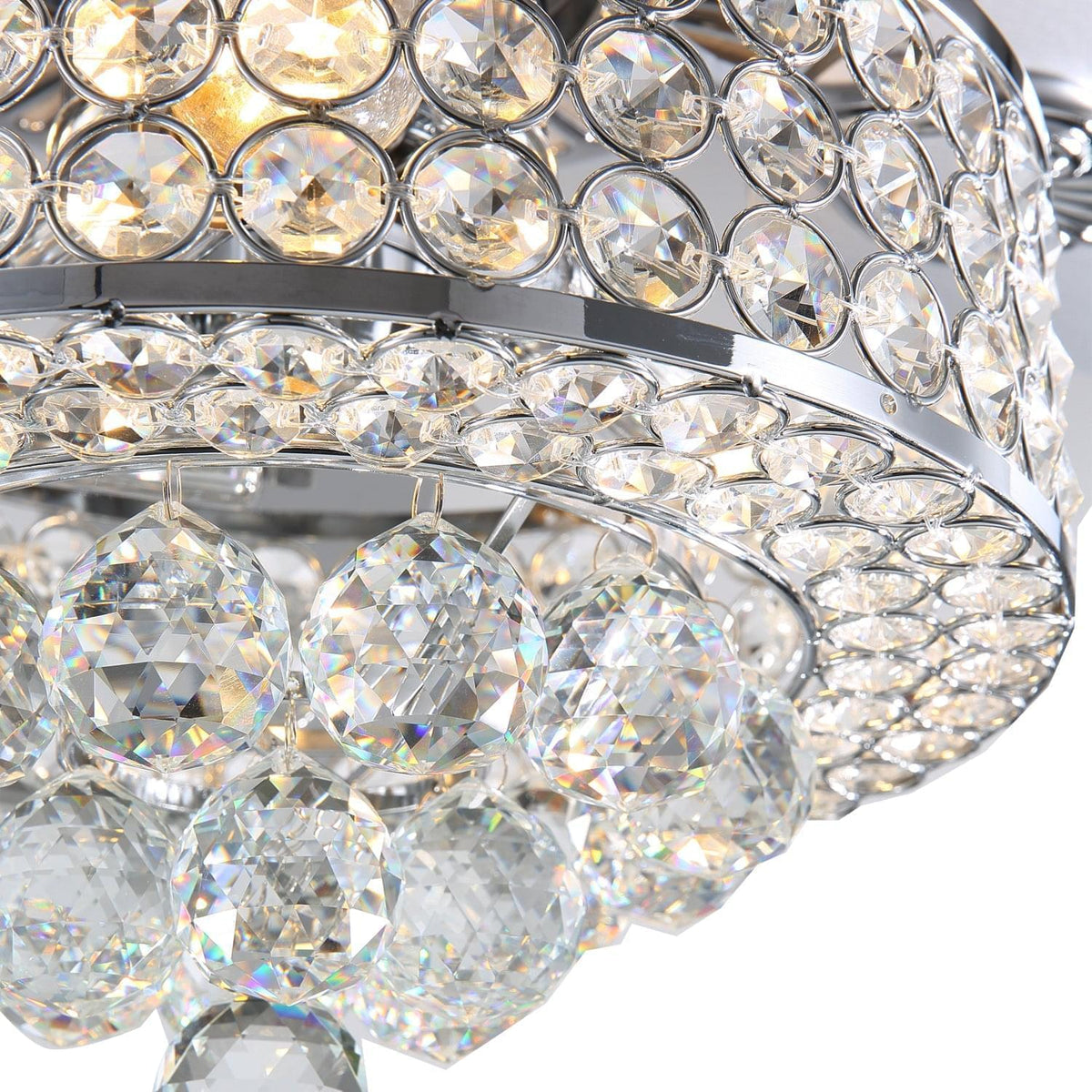 Ventilateur de Plafond Cristal Cinq Pales