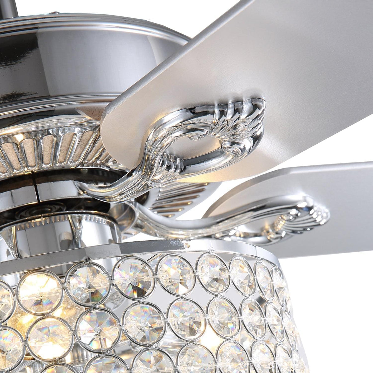 Ventilateur de Plafond Cristal Cinq Pales