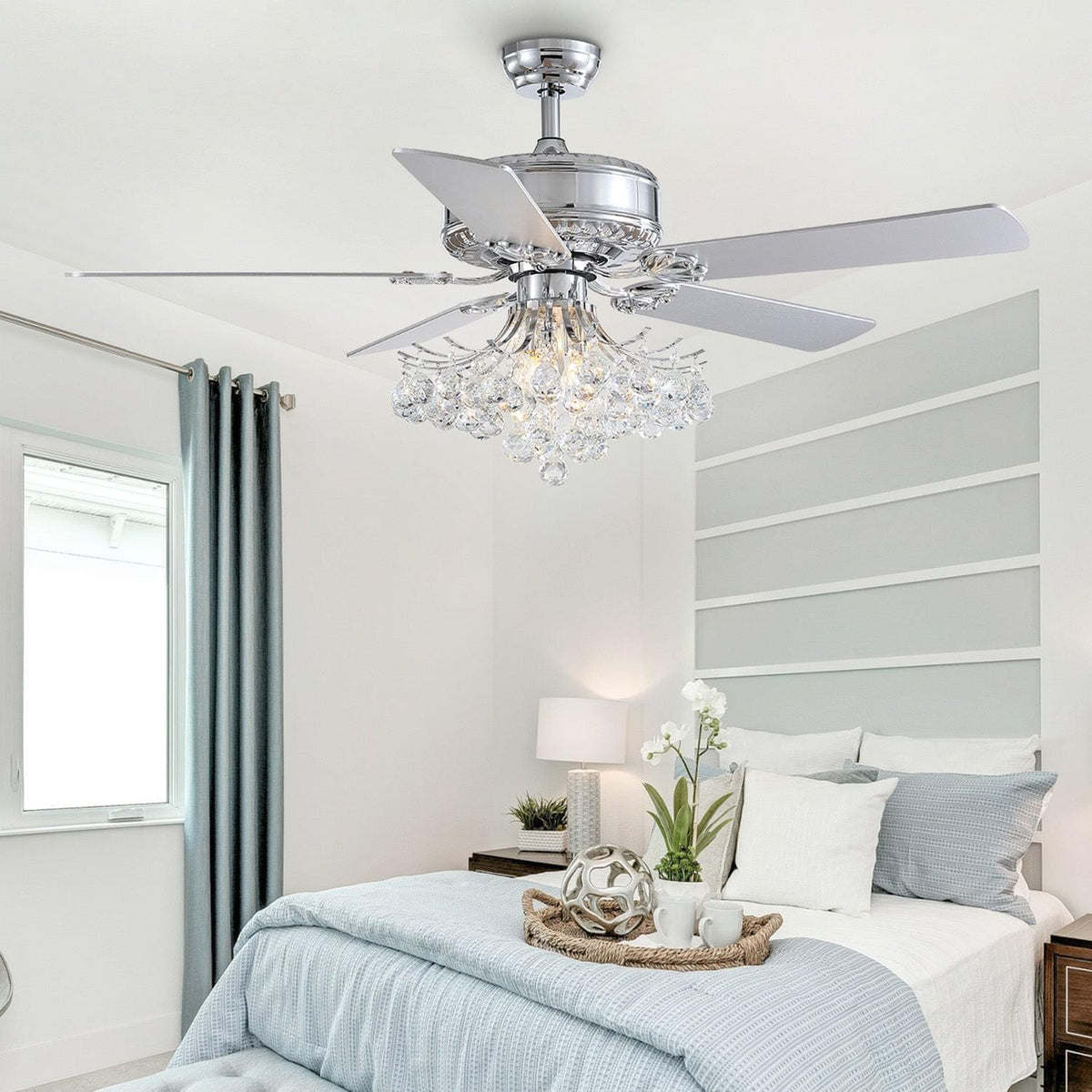 Ventilateur de Plafond Cristal Gouttes