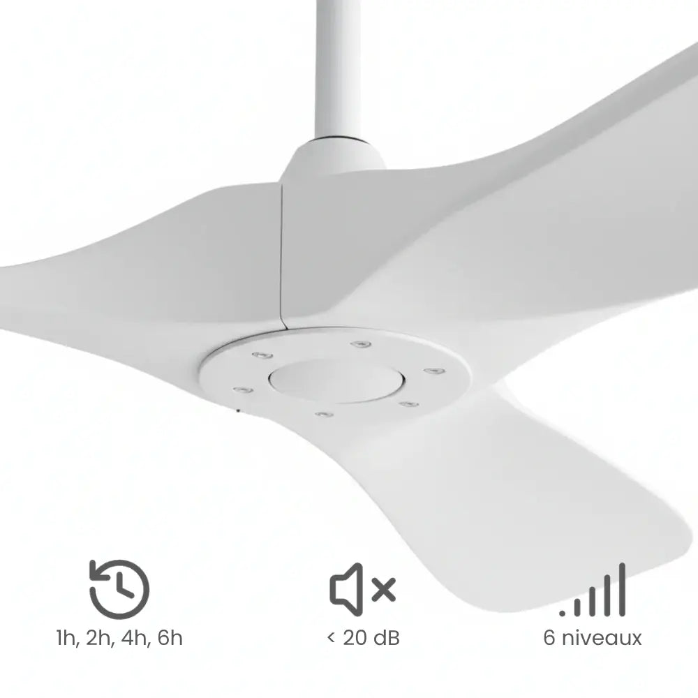 Ventilateur de Plafond Silencieux Vintage Blanc