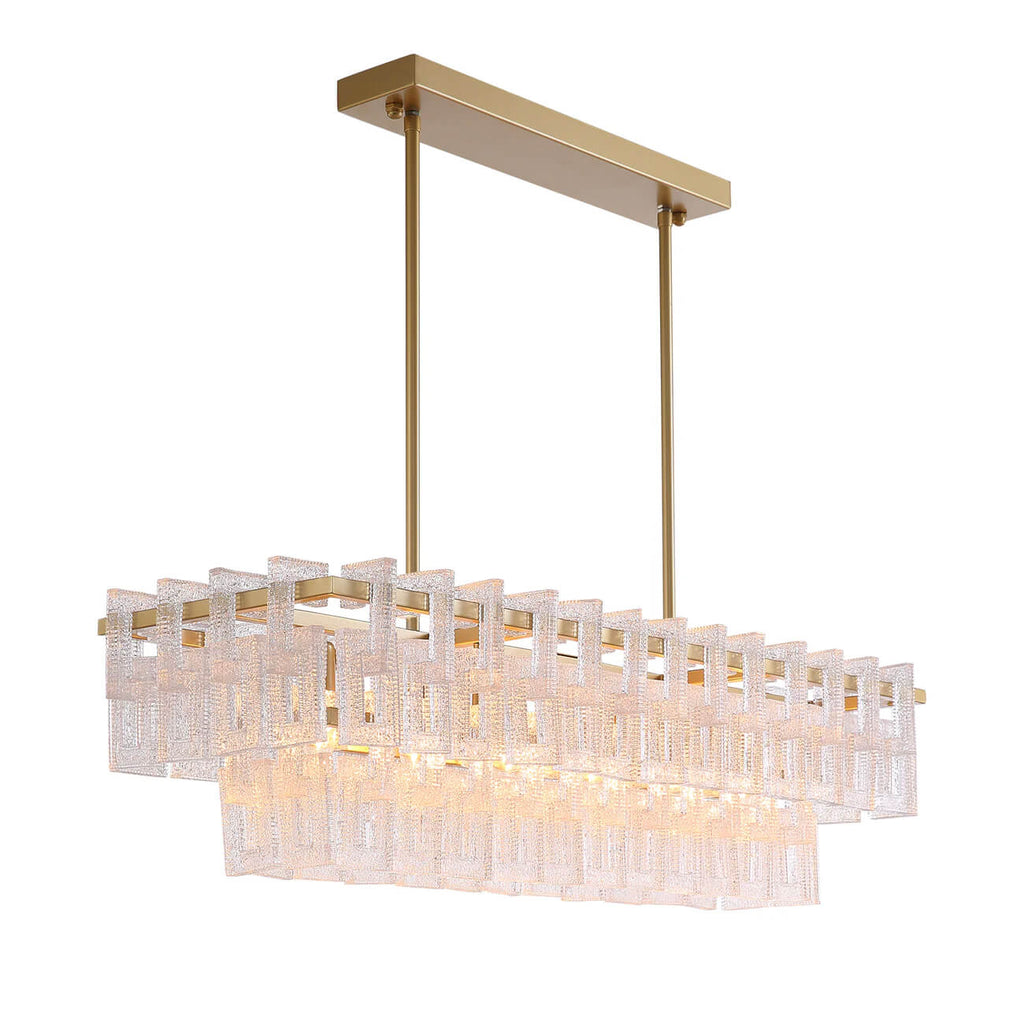 Lustre Rectangulaire Métal Salle à Manger