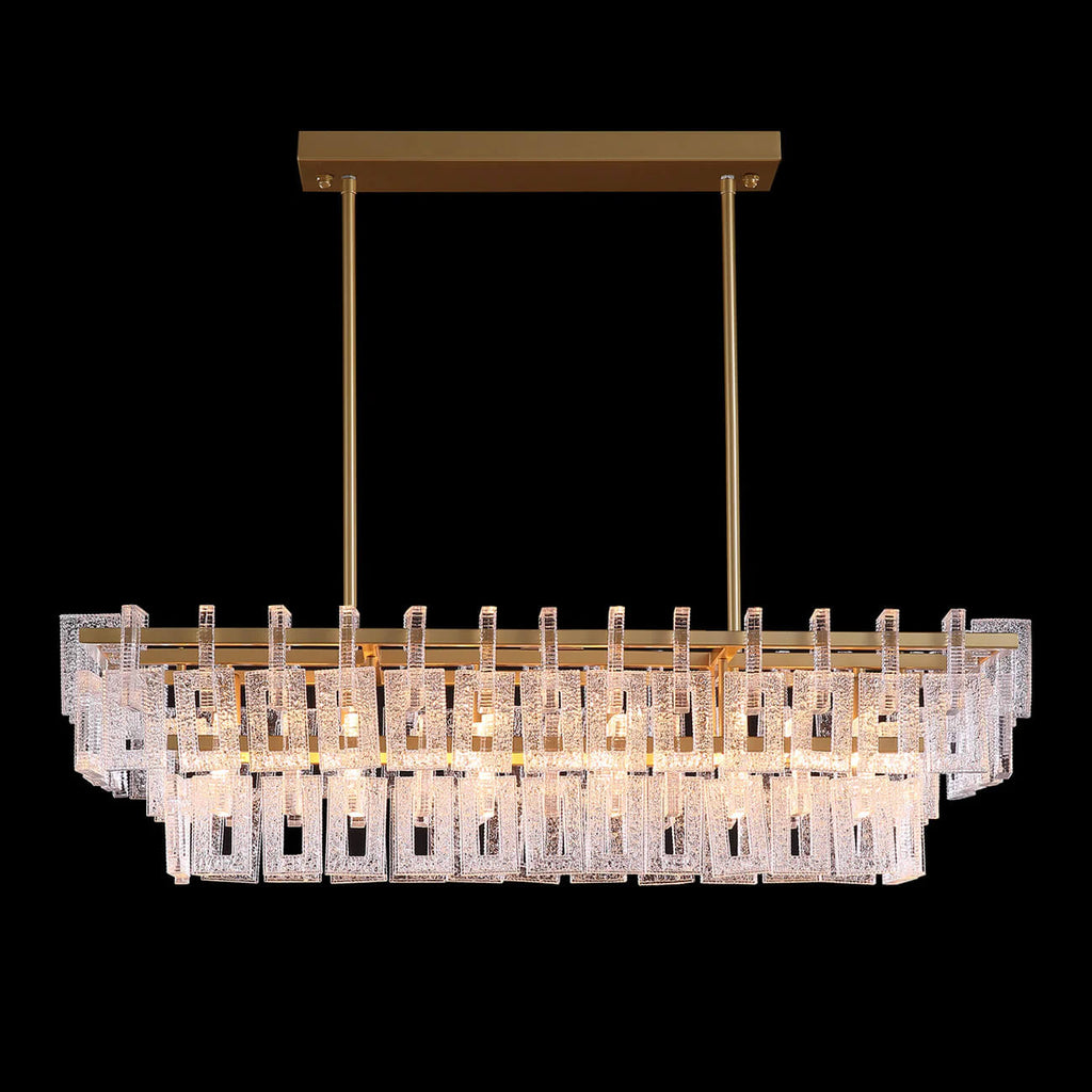 Lustre Rectangulaire Métal Salle à Manger