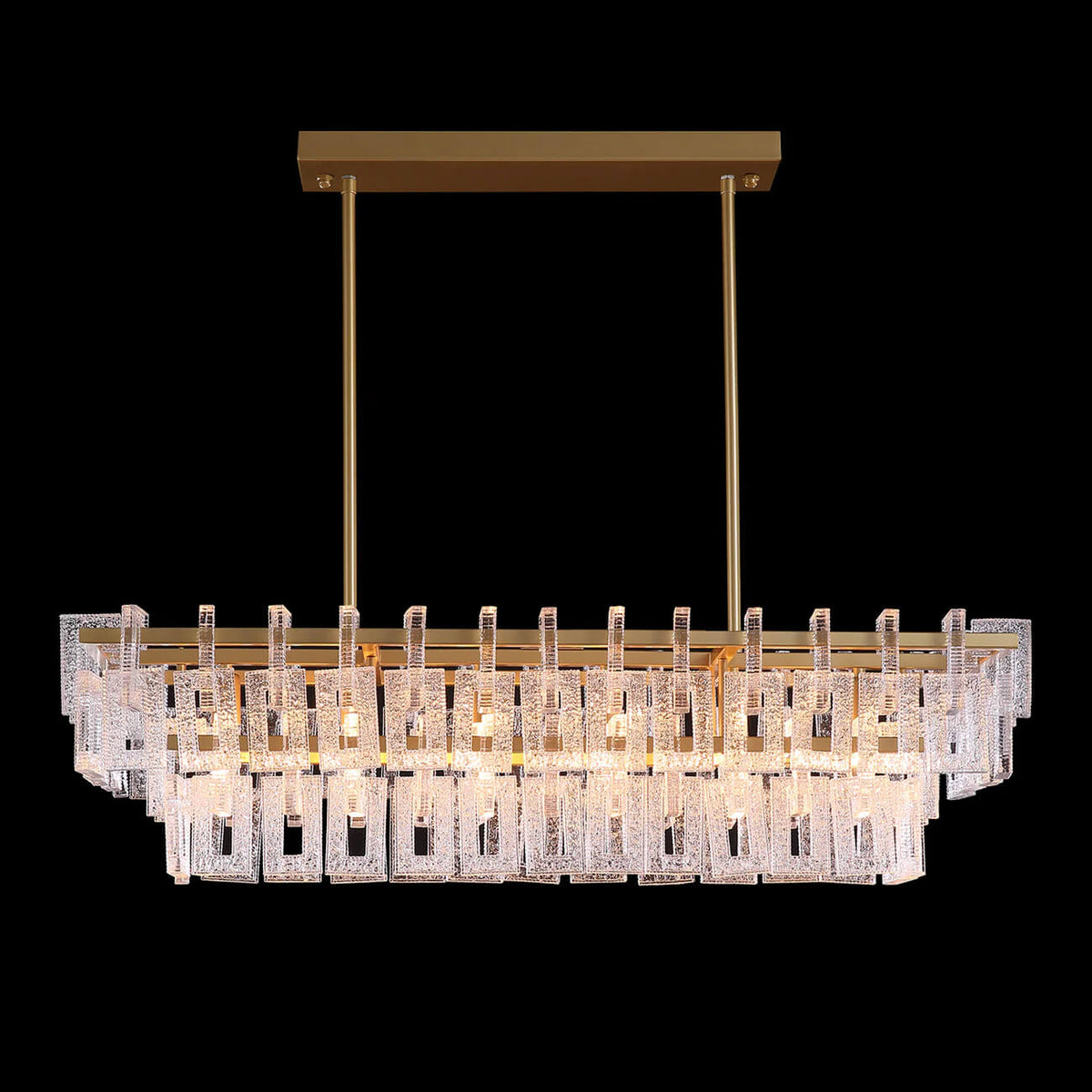 Lustre Rectangulaire Métal Salle à Manger