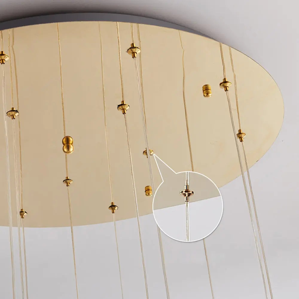 Lustre Bulle Doré en Acrylique