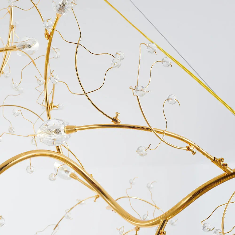 Lustre Verre Artistique en Métal