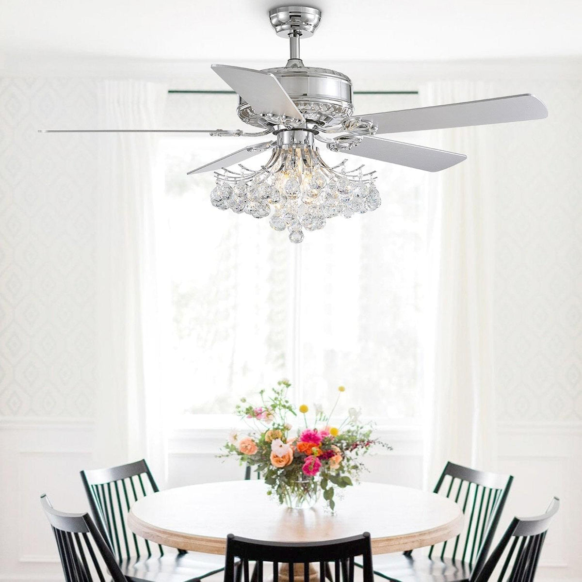 Ventilateur de Plafond Cristal Gouttes