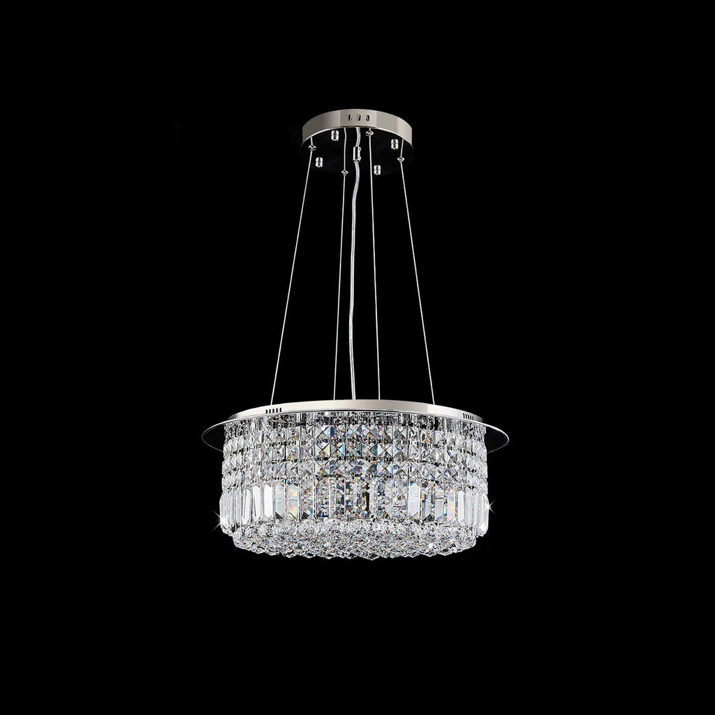 Lustre Rond Cristal Salle à Manger Tambour