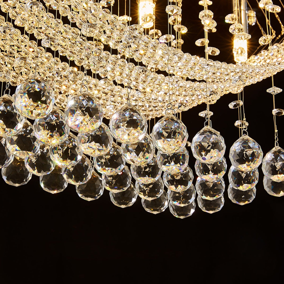 Lustre Arrondi Cristal Salle à Manger