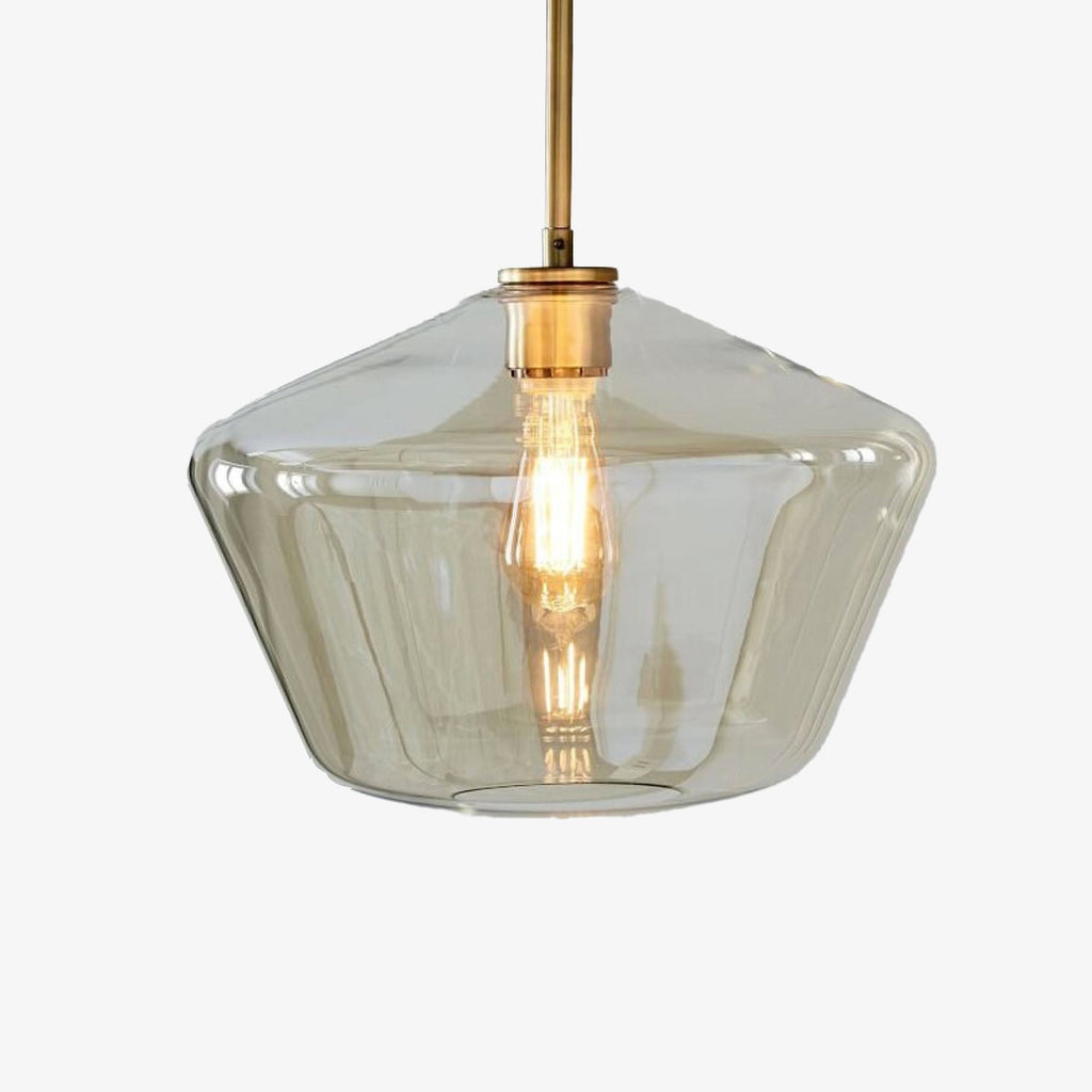Suspension LED Métal et Verre Design Moderne Élégant