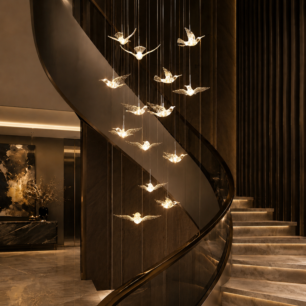 Suspension LED Oiseau Design Moderne