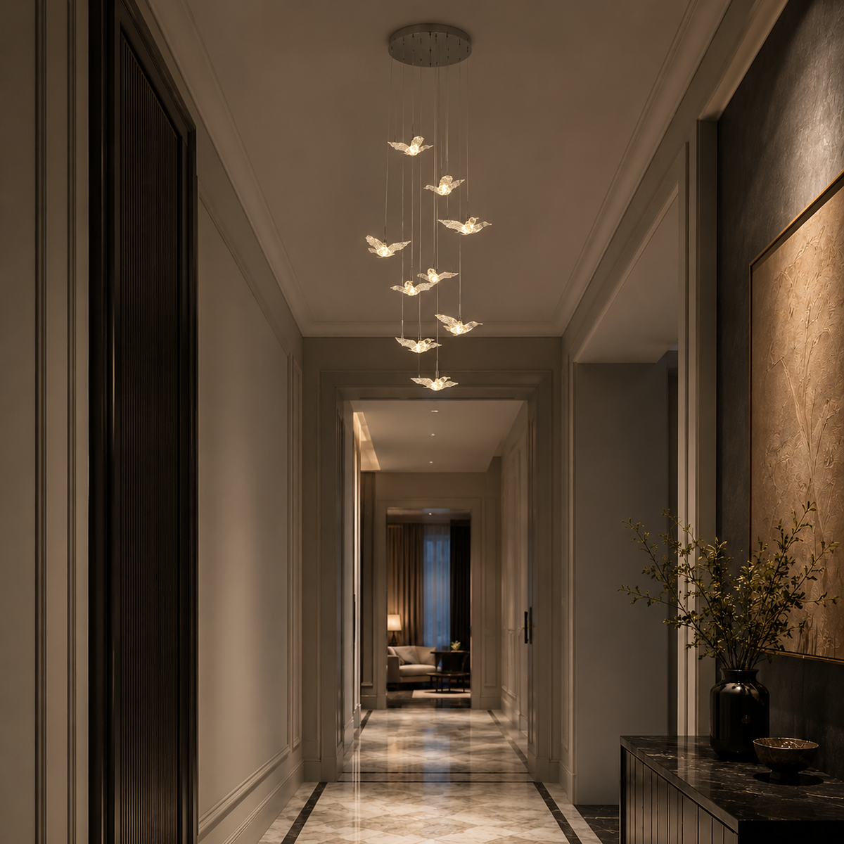 Suspension LED Oiseau Design Moderne