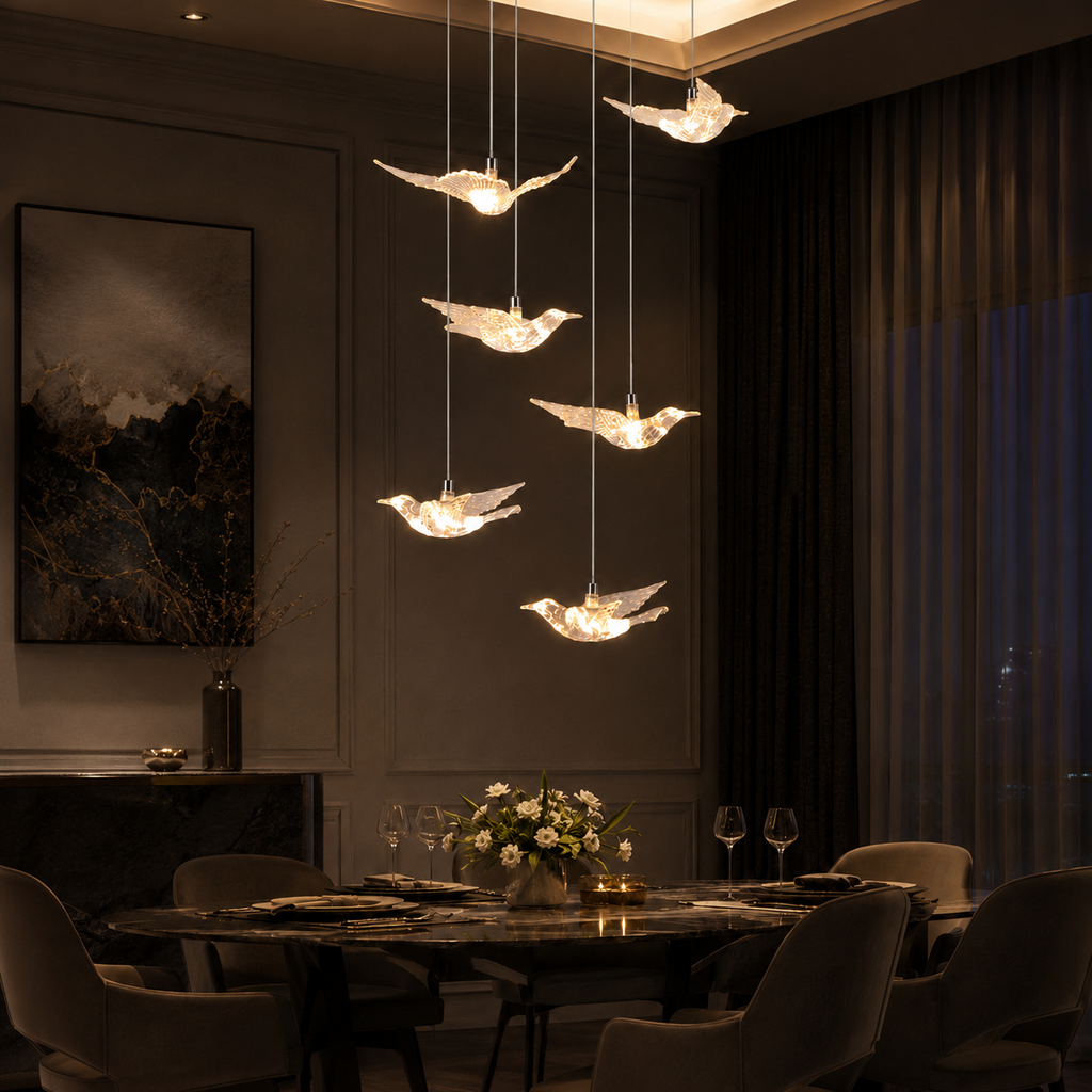 Suspension LED Oiseau Design Moderne