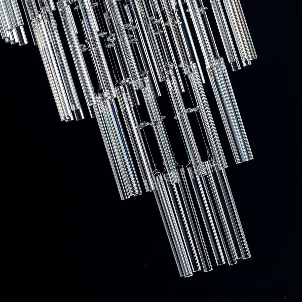 Lustre Gouttes Cristal Entrée