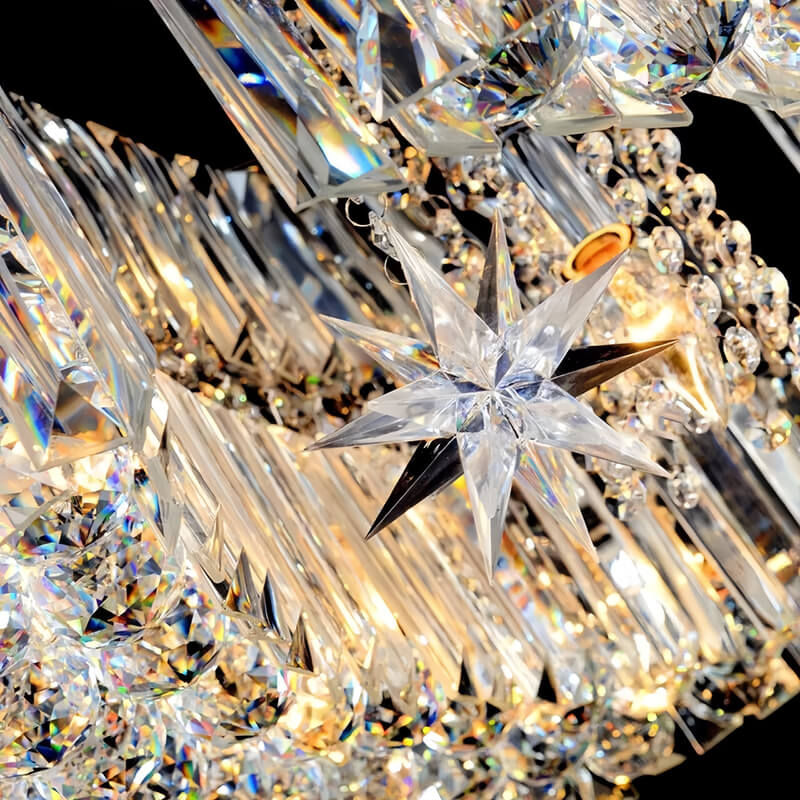 Lustre Rond Cristal Salon Lune
