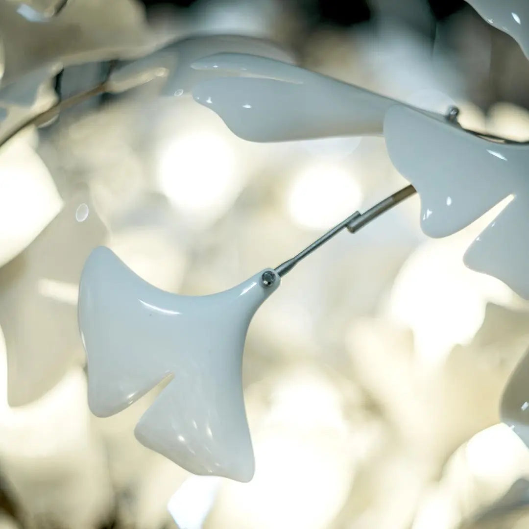 Lustre Floral Doré en Céramique