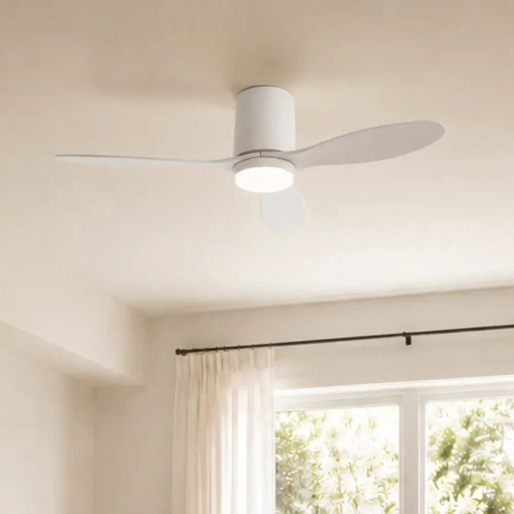 Ventilateur de Plafond Silencieux Blanc Moderne LED