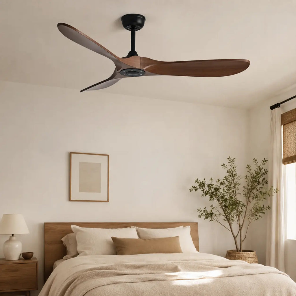 Ventilateur de Plafond Silencieux Bois Foncé Vintage