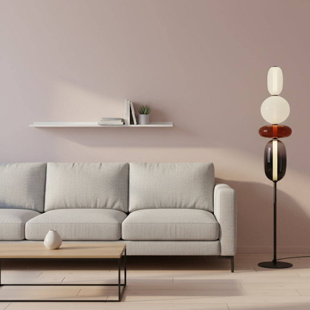 Lampe Sur Pied En Verre