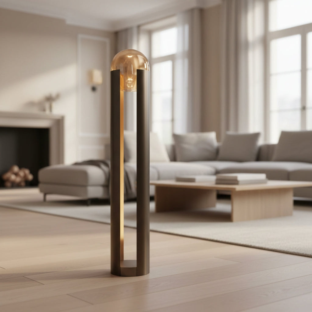 Lampe Sur Pied Avec Boule En Verre