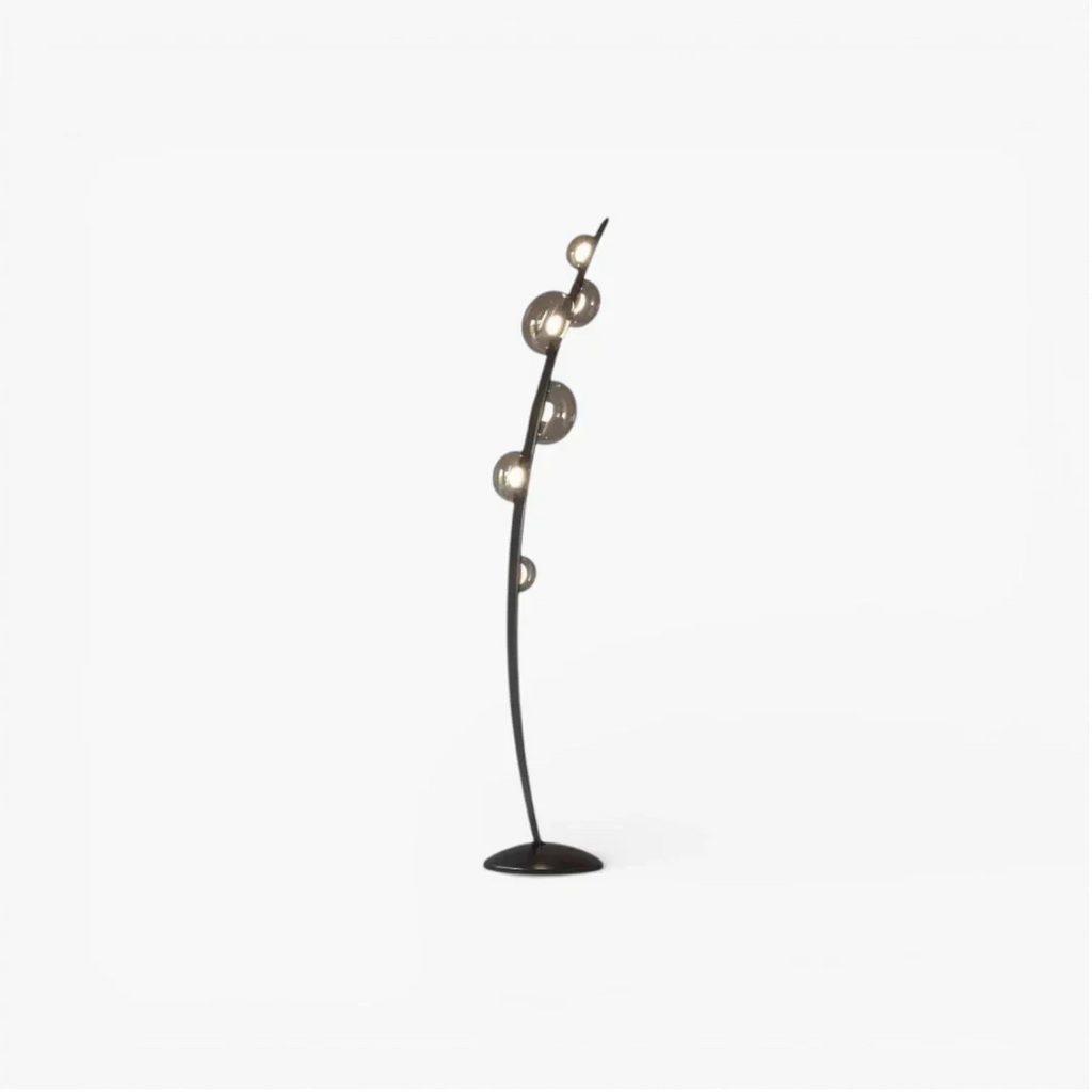 Lampe Sur Pied Bulles Verre Vintage