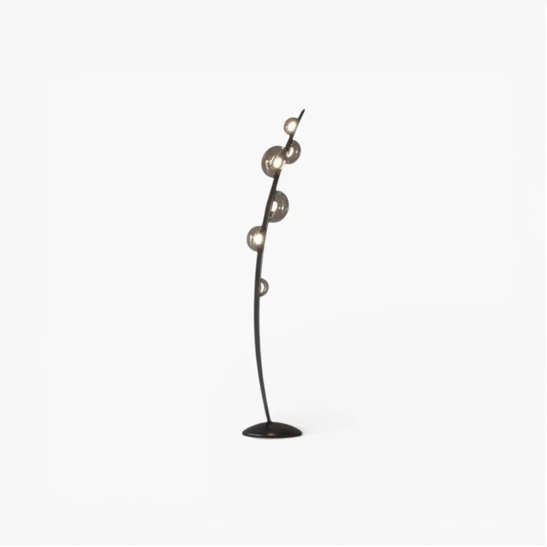 Lampe Sur Pied Bulles Verre Vintage