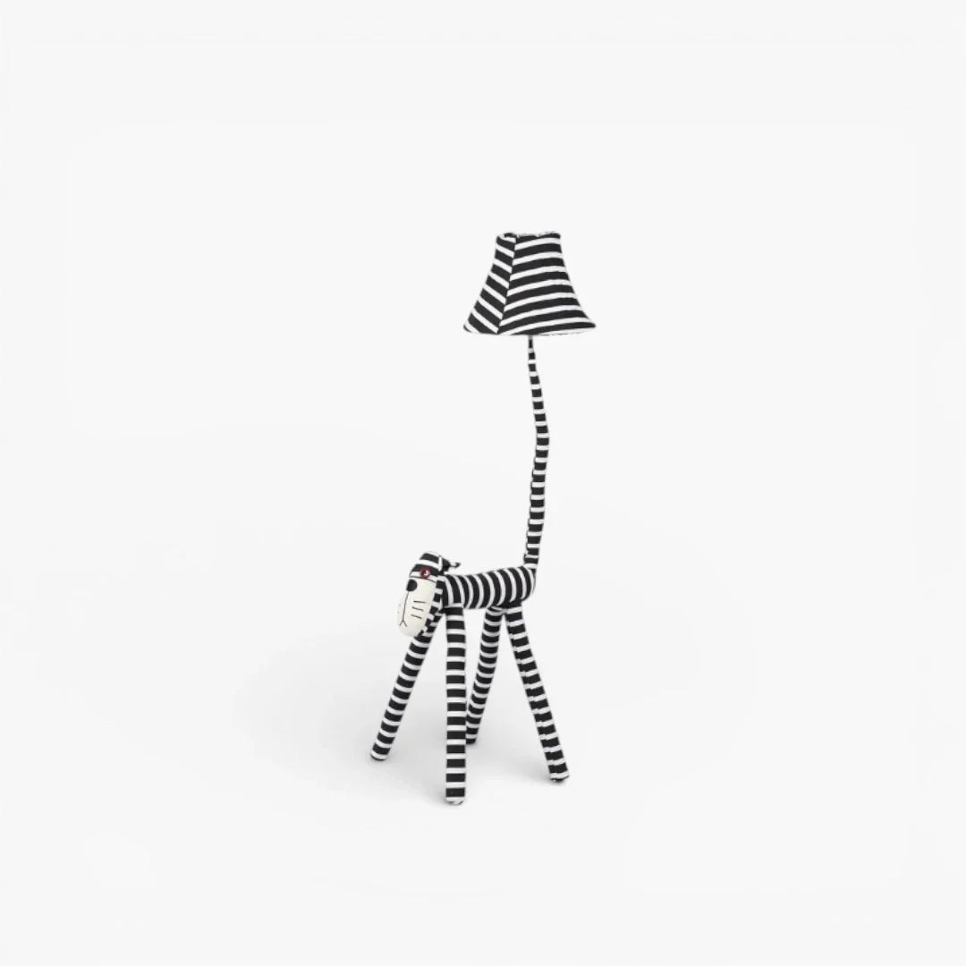 Lampe Sur Pied Chat Rayé