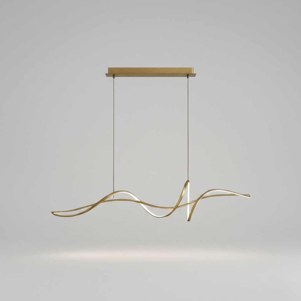 Lustre LED Design en Aluminium – Salle à Manger