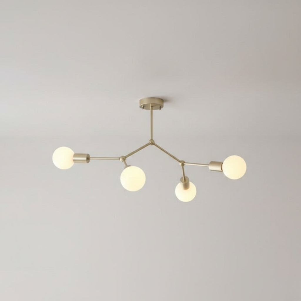 Lustre LED Industriel à Branches Métalliques
