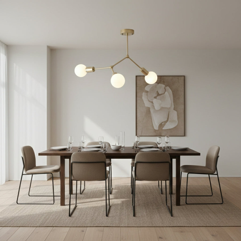 Lustre LED Industriel à Branches Métalliques
