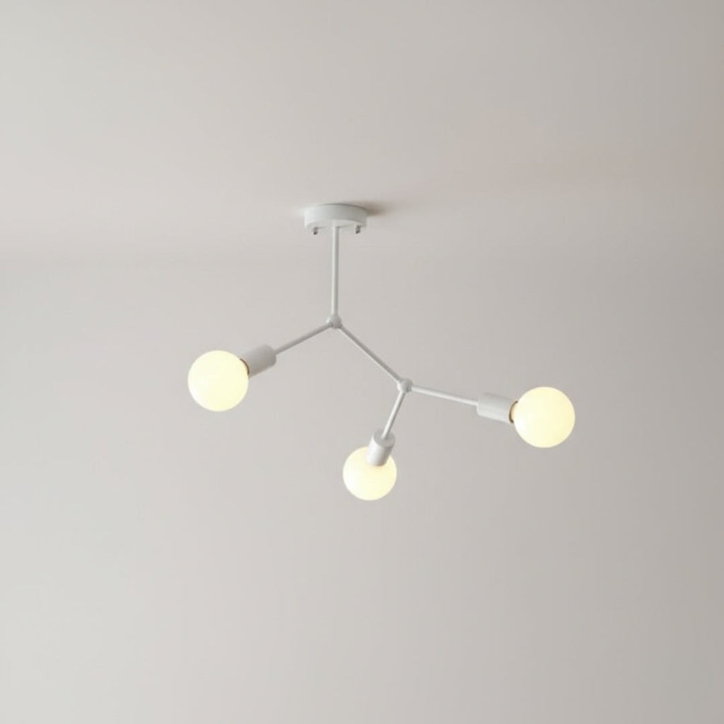 Lustre LED Industriel à Branches Métalliques