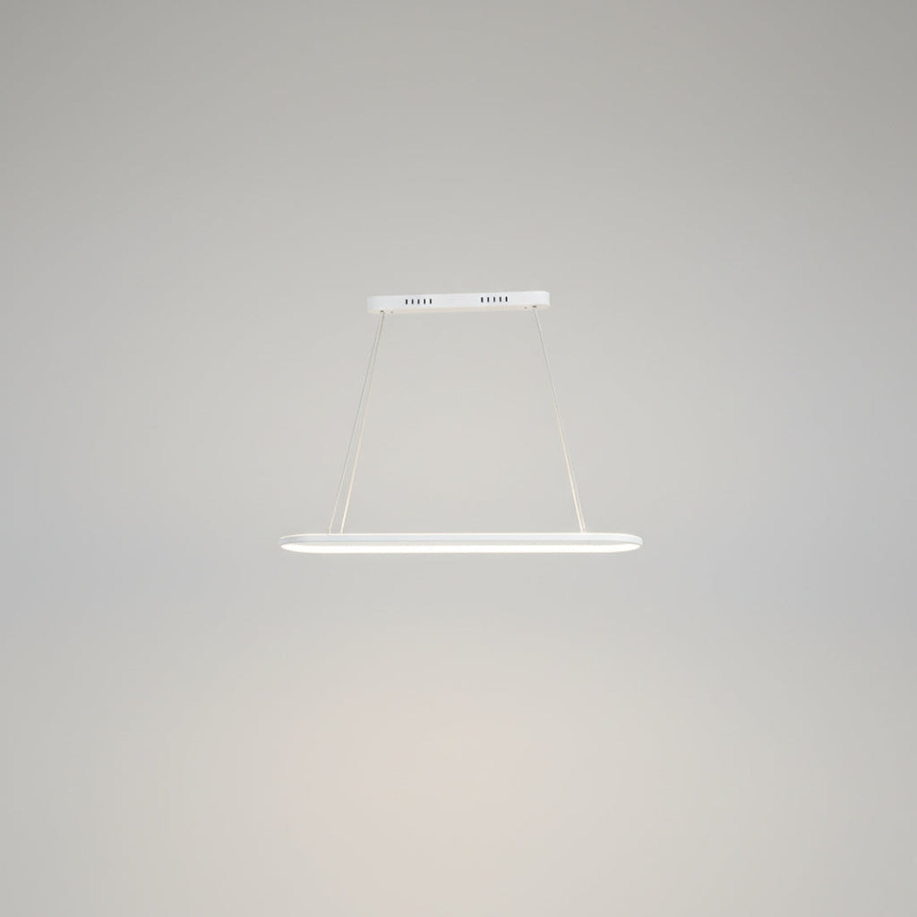 Lustre suspendu LED en aluminium au design arrondi