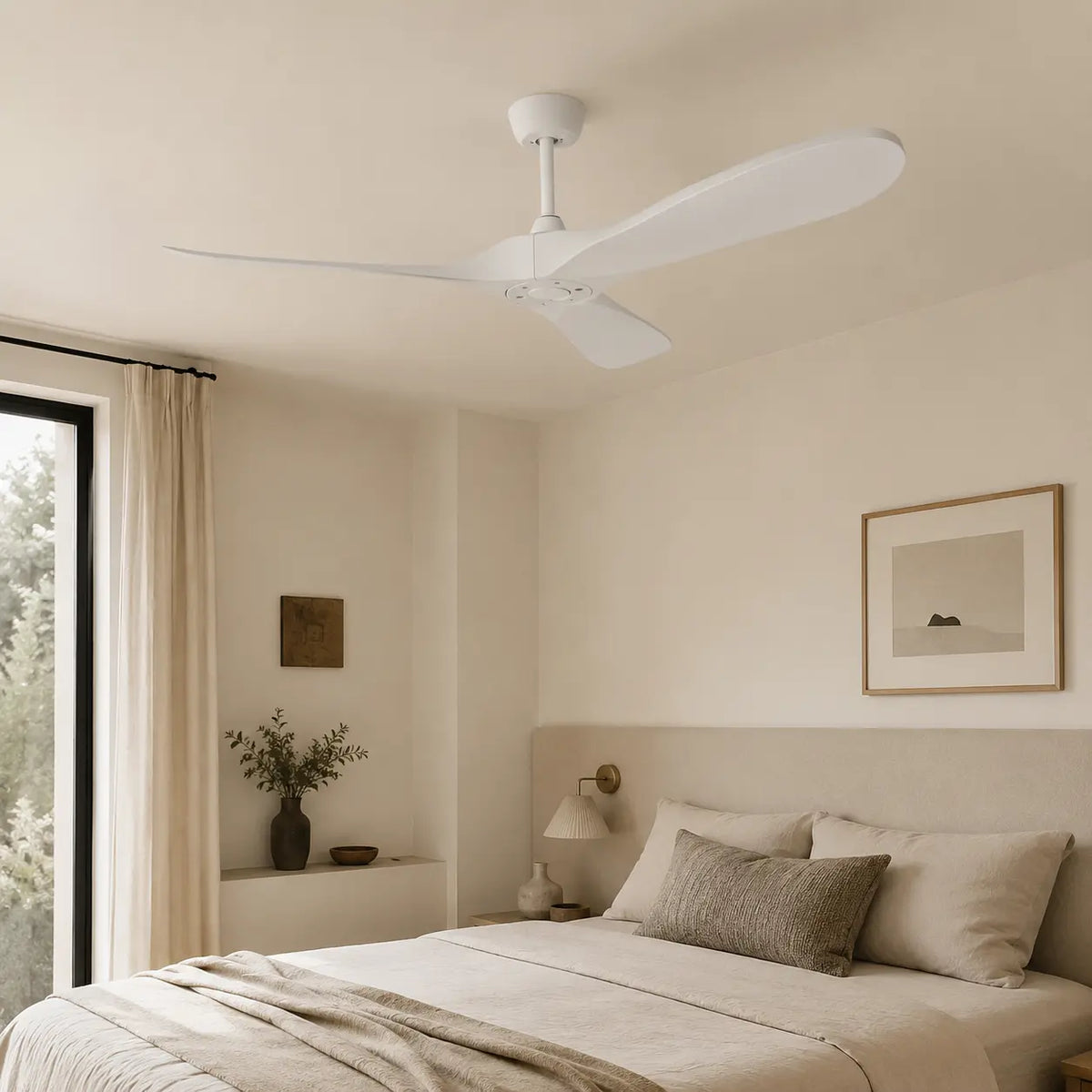 Ventilateur de Plafond Silencieux Vintage Blanc