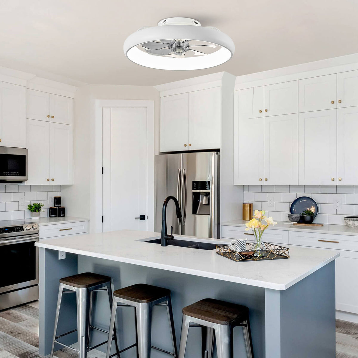 Ventilateur de Plafond Compact Blanc