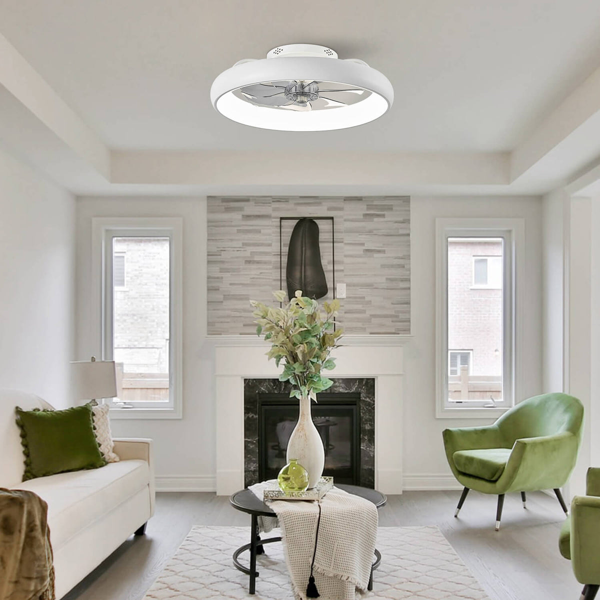 Ventilateur de Plafond Compact Blanc