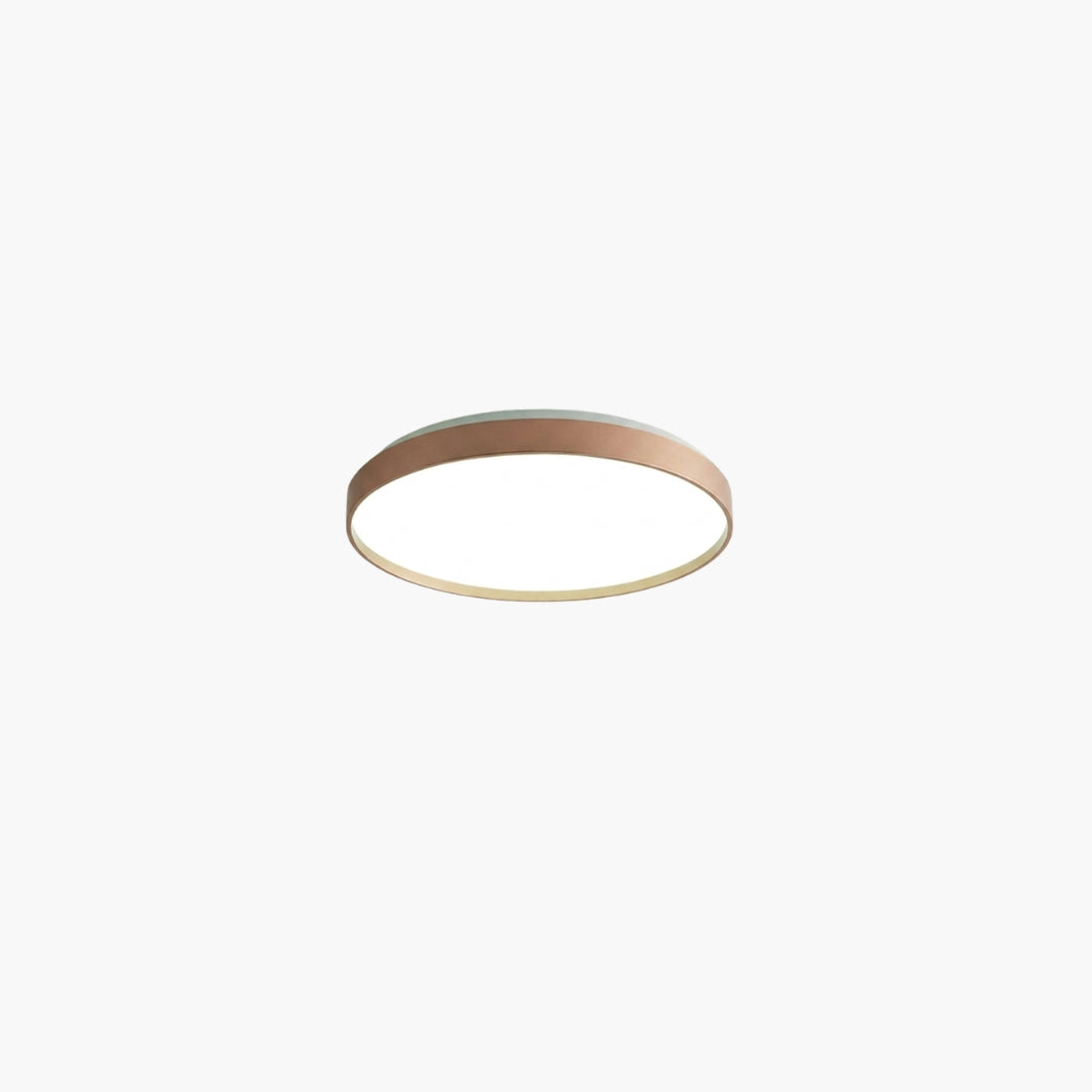 Plafonnier LED circulaire en métal design fin