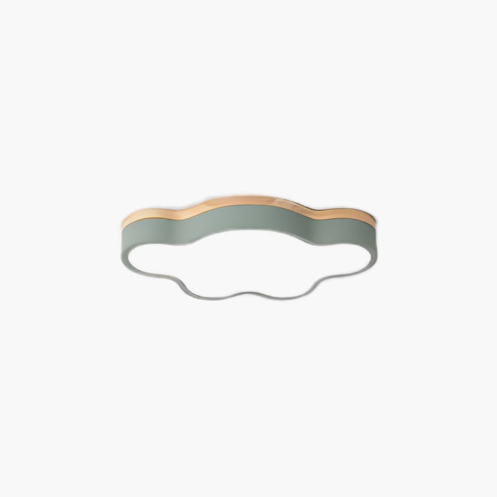 Plafonnier LED Bois Forme Nuage Design