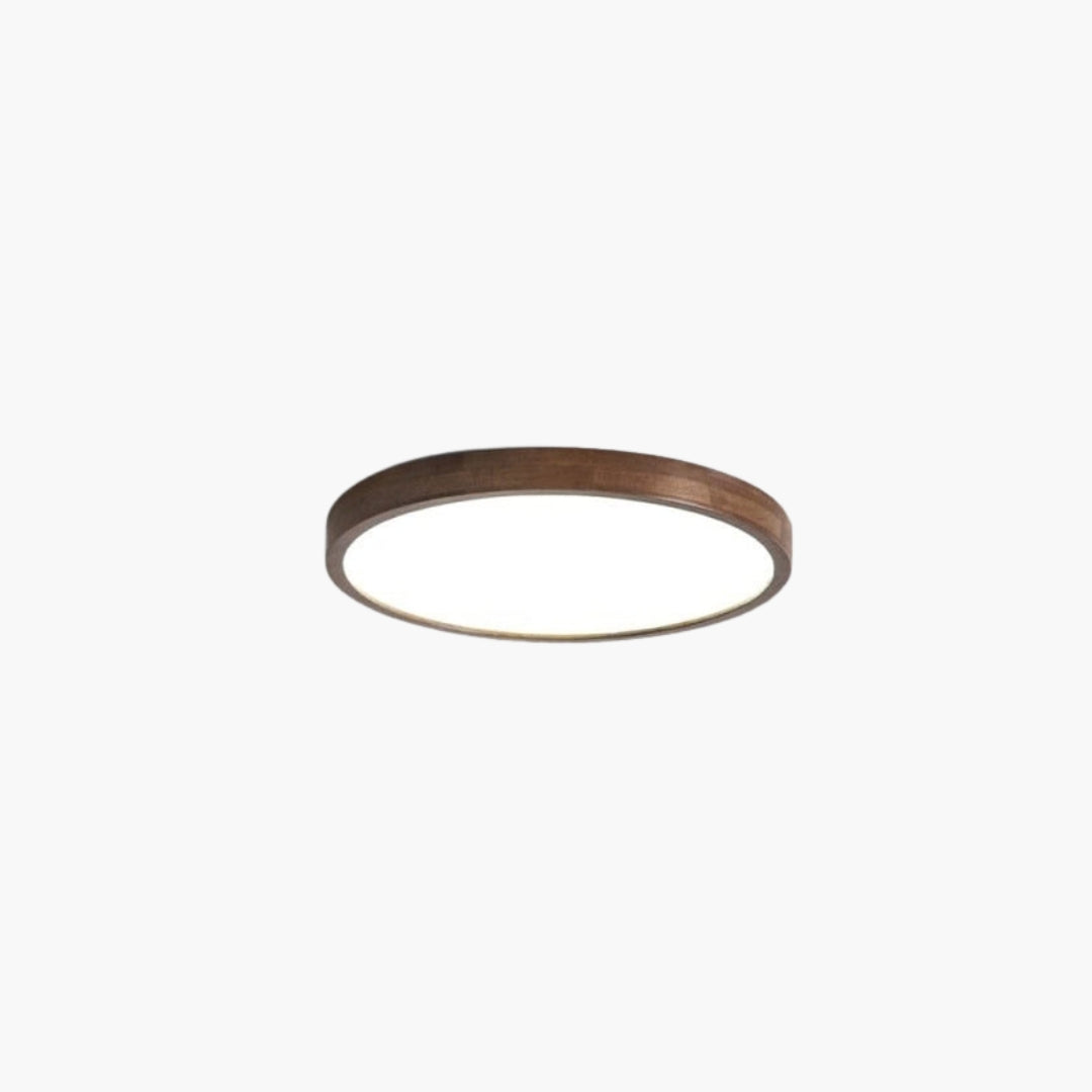 Plafonnier LED géométrique en bois Evelyn