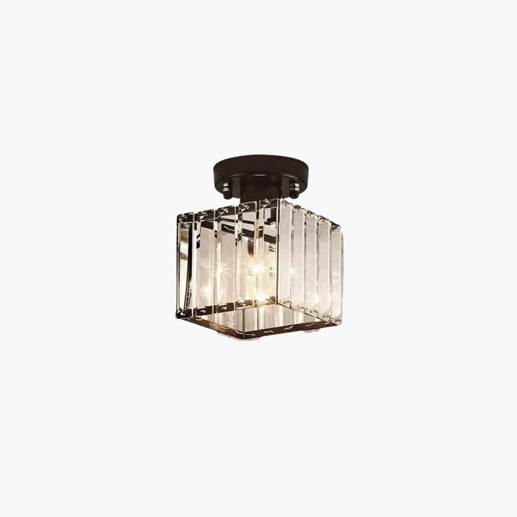 Plafonnier en Cristal Doré Design Moderne