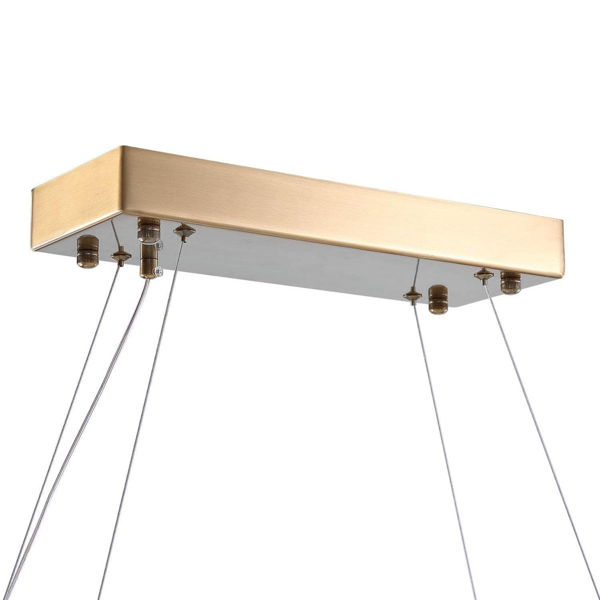 Lustre Rectangulaire Cristal Doré
