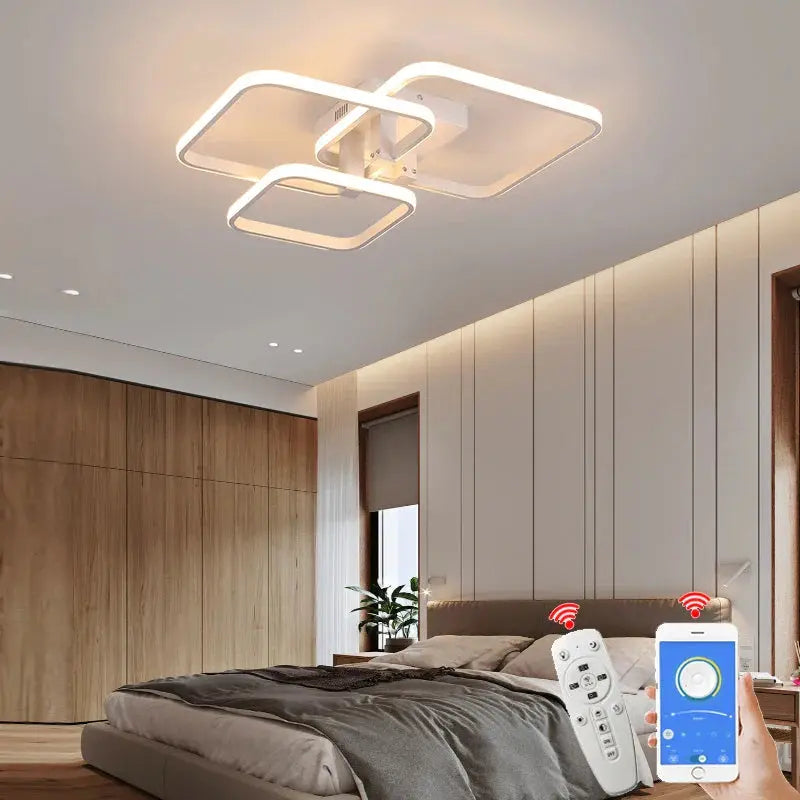 Plafonnier LED Carré avec Télécommande