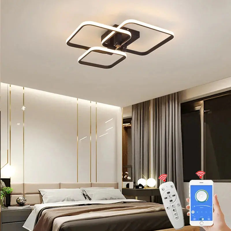 Plafonnier LED Carré avec Télécommande