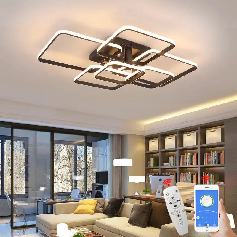 Plafonnier LED Carré avec Télécommande