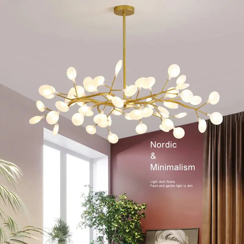 Lustre Moléculaire LED Noir ou Doré
